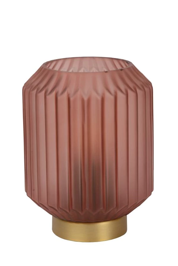 Lucide SUENO - Lampe de table - Ø 13 cm - 1xE14 - Rose - éteint